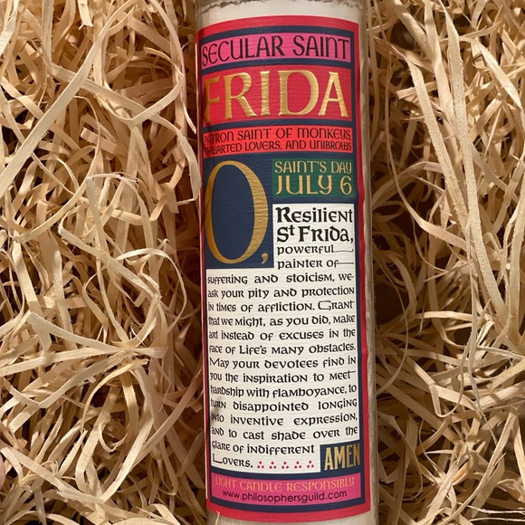 Secular Saints Frida Kahlo Prayer Candle - Picture 5 of 6